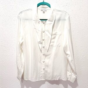 Warehouse dress up Ivory Button-Down Shirt 8‎